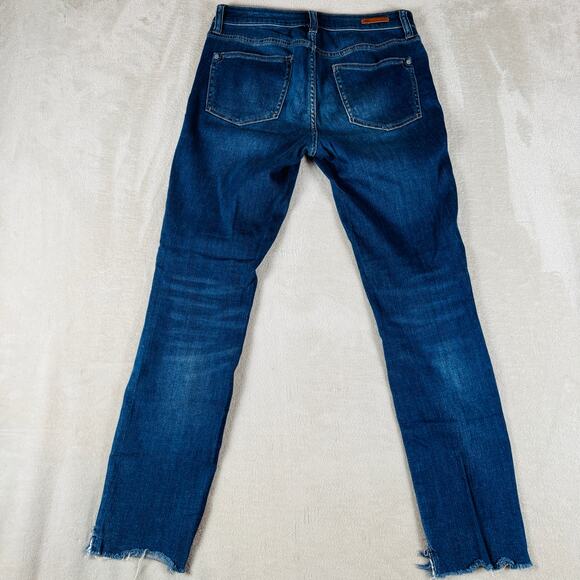 Pilcro and the Letterpress Jeans Womens 28 Dark Wash Blue Denim Mid Rise Skinny - Picture 8 of 13